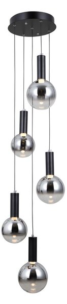Italux PND-34378-5S-BK LED závesné stropné svietidlo Strela | 25W LED | 1450lm | 3000K