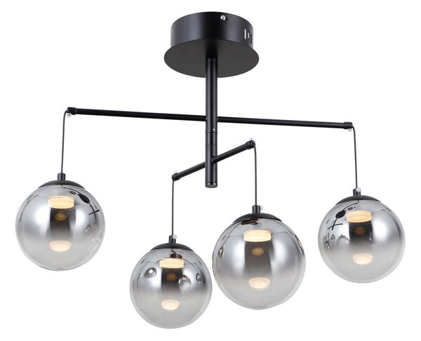 Italux PND-34381-4-BK LED závesné stropné svietidlo Velada | 20W LED | 1810lm | 3000K