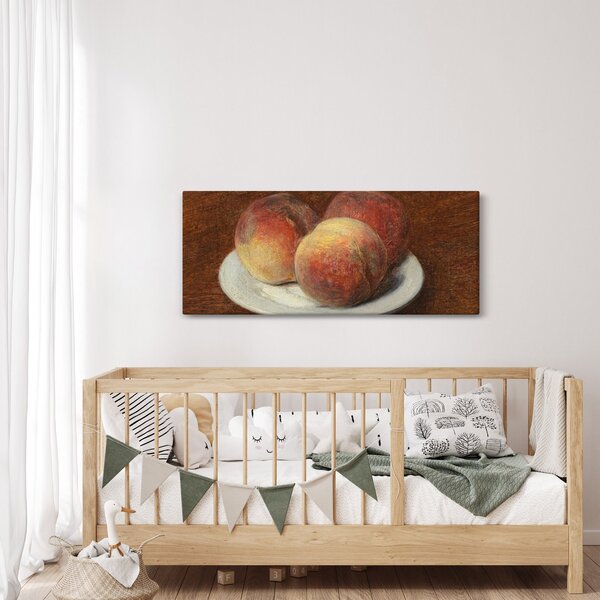 Obraz - Henri Fantin-Latour, Three Peaches on a Plate, reprodukcia (120x50 cm)
