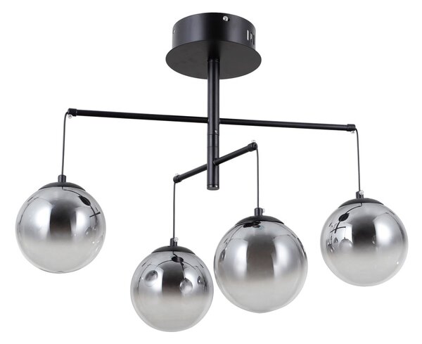 Italux PND-34381-4-BK LED závesné stropné svietidlo Velada | 20W LED | 1810lm | 3000K