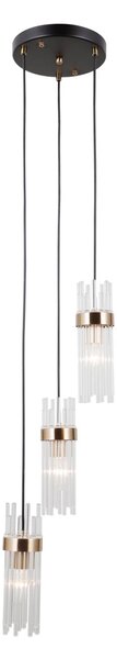 Italux PND-40760-3-BK-HBR závesné stropné svietidlo Taraso E14