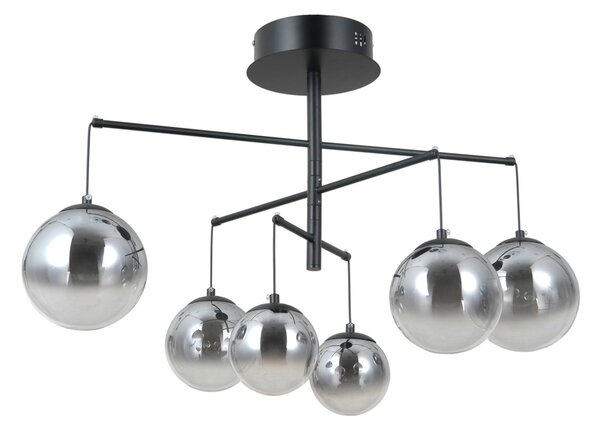 Italux PND-34381-6-BK LED závesné stropné svietidlo Velada | 30W LED | 2010lm | 3000K