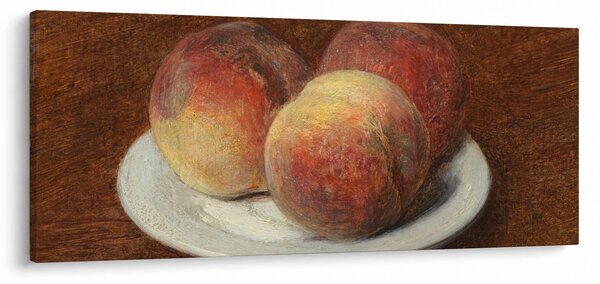 Obraz - Henri Fantin-Latour, Three Peaches on a Plate, reprodukcia (120x50 cm)