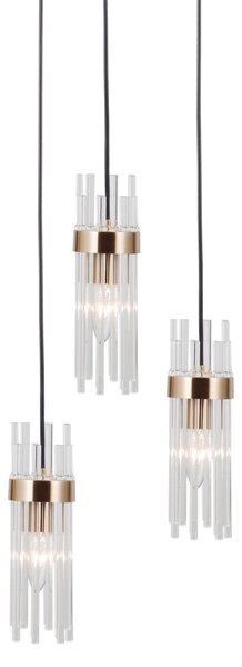 Italux PND-40760-3-BK-HBR závesné stropné svietidlo Taraso E14