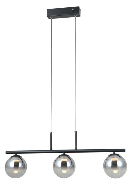 Italux PND-34381-3-BK LED závesné stropné svietidlo Velada | 15W LED | 610lm | 3000K