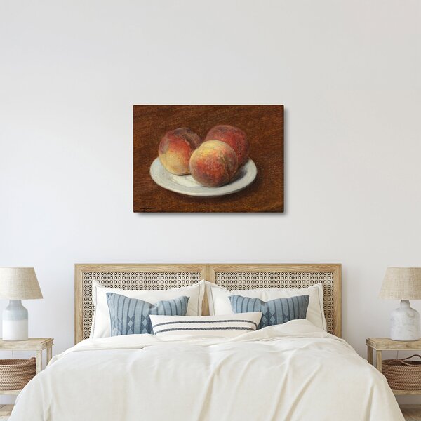 Obraz - Henri Fantin-Latour, Three Peaches on a Plate, reprodukcia (70x50 cm)