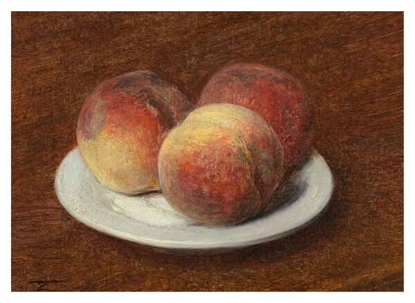 Obraz - Henri Fantin-Latour, Three Peaches on a Plate, reprodukcia (70x50 cm)