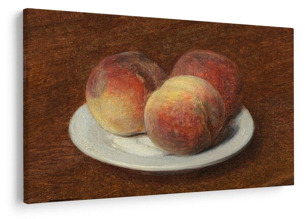 Obraz - Henri Fantin-Latour, Three Peaches on a Plate, reprodukcia (90x60 cm)