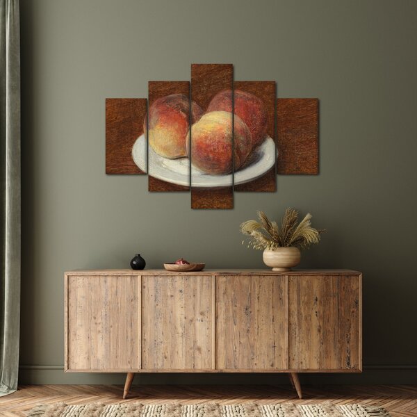 Obraz - Henri Fantin-Latour, Three Peaches on a Plate, reprodukcia (150x105 cm)