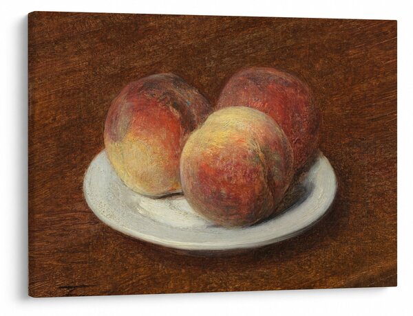 Obraz - Henri Fantin-Latour, Three Peaches on a Plate, reprodukcia (70x50 cm)