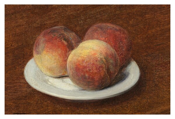 Obraz - Henri Fantin-Latour, Three Peaches on a Plate, reprodukcia (90x60 cm)