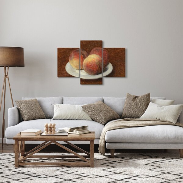 Obraz - Henri Fantin-Latour, Three Peaches on a Plate, reprodukcia (90x60 cm)
