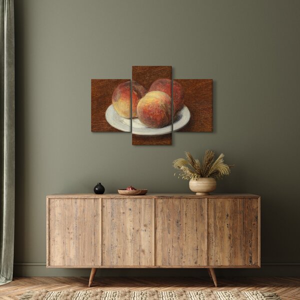 Obraz - Henri Fantin-Latour, Three Peaches on a Plate, reprodukcia (90x60 cm)