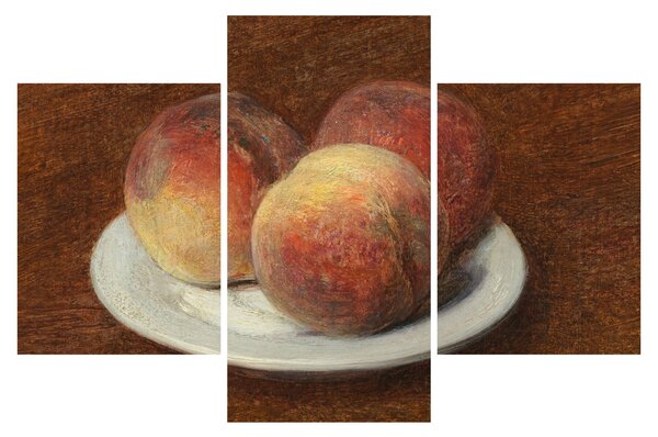 Obraz - Henri Fantin-Latour, Three Peaches on a Plate, reprodukcia (90x60 cm)