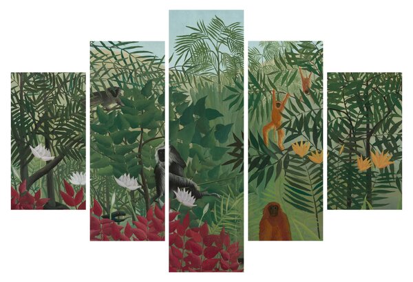 Obraz - Henri Rousseau, Tropical Forest with Monkeys, reprodukcia (150x105 cm)