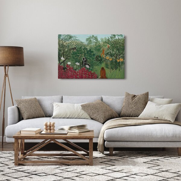 Obraz - Henri Rousseau, Tropical Forest with Monkeys, reprodukcia (90x60 cm)