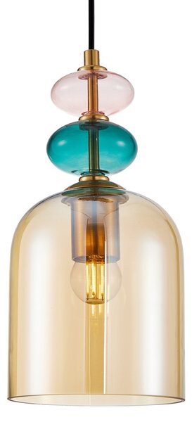 Italux PND-30263-1B-BRO-AMB závesné stropné svietidlo Busco E27
