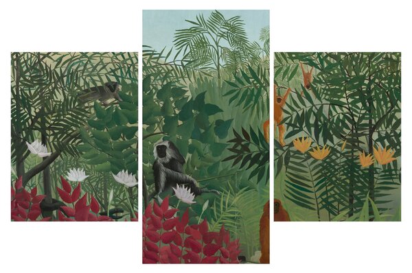 Obraz - Henri Rousseau, Tropical Forest with Monkeys, reprodukcia (90x60 cm)