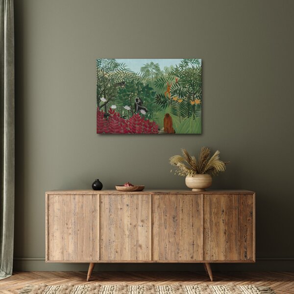 Obraz - Henri Rousseau, Tropical Forest with Monkeys, reprodukcia (70x50 cm)