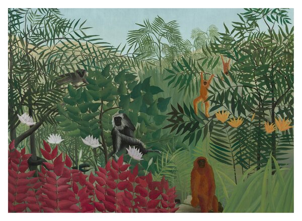 Obraz - Henri Rousseau, Tropical Forest with Monkeys, reprodukcia (70x50 cm)