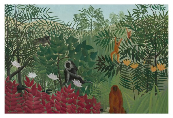 Obraz - Henri Rousseau, Tropical Forest with Monkeys, reprodukcia (90x60 cm)