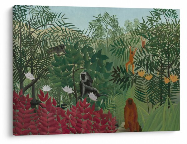 Obraz - Henri Rousseau, Tropical Forest with Monkeys, reprodukcia (70x50 cm)