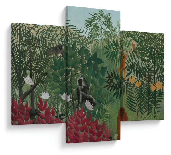 Obraz - Henri Rousseau, Tropical Forest with Monkeys, reprodukcia (90x60 cm)