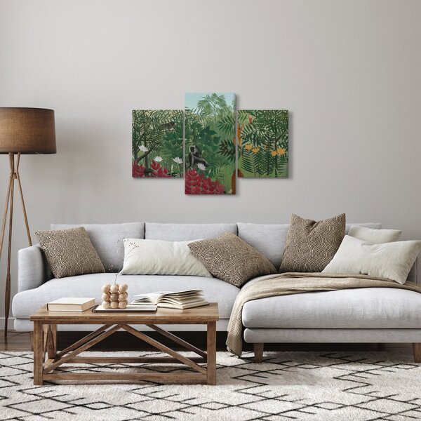 Obraz - Henri Rousseau, Tropical Forest with Monkeys, reprodukcia (90x60 cm)