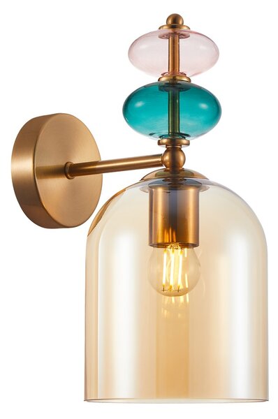 Italux WL-30263-1B-BRO-AMB nástenné svietidlo Busco E27