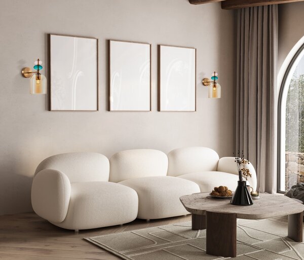 Italux WL-30263-1B-BRO-AMB nástenné svietidlo Busco E27