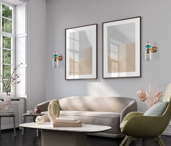 Italux WL-30263-1B-BRO-SG nástenné svietidlo Busco E27