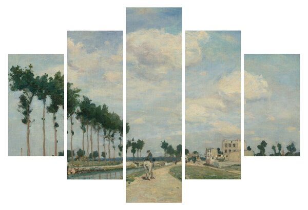 Obraz - Johan Barthold Jongkind, The Towpath, reprodukcia (150x105 cm)