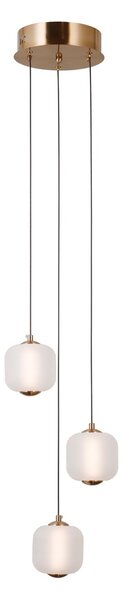 Italux PND-34362-3-HBR-OPAL LED závesné stropné svietidlo Ganti | 8W LED | 865lm | 3000K