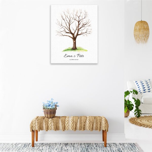 Obraz na plátne - Svadobný strom 02 na plátne - 30x40 cm, plátno vypnuté na rám