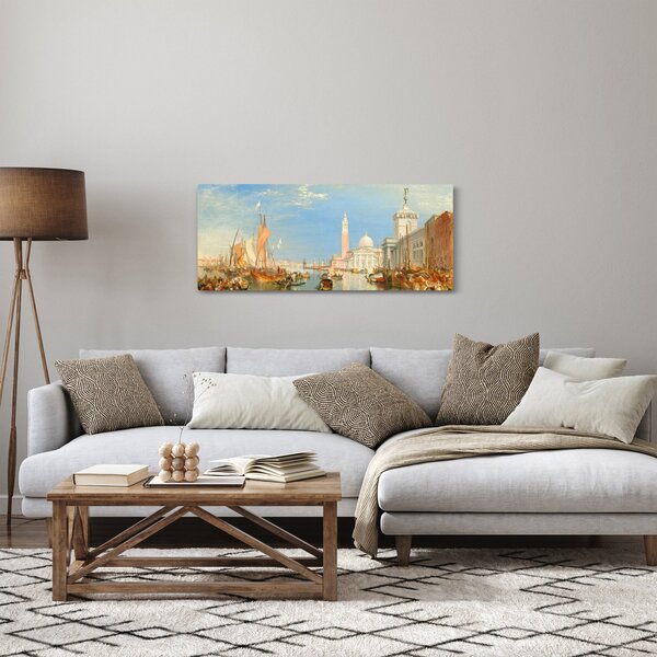 Obraz - Joseph Mallord William Turner, Venice the Dogana and San Giorgio Maggiore, reprodukcia (120x50 cm)