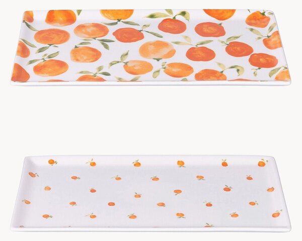 Obdĺžnikové taniere Fruit Life, 4 ks