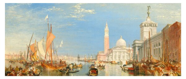 Obraz - Joseph Mallord William Turner, Venice the Dogana and San Giorgio Maggiore, reprodukcia (120x50 cm)