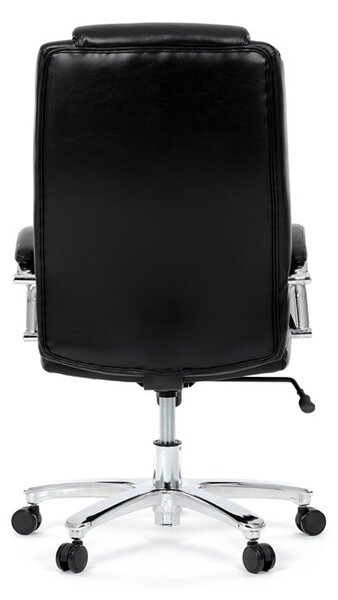 Kancelárske kreslo RYZAR — ekokoža, čierna, nosnosť 150 kg
