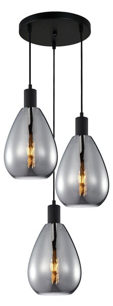 Italux PND-27812-3A-BK-SG závesné stropné svietidlo Zulo E27