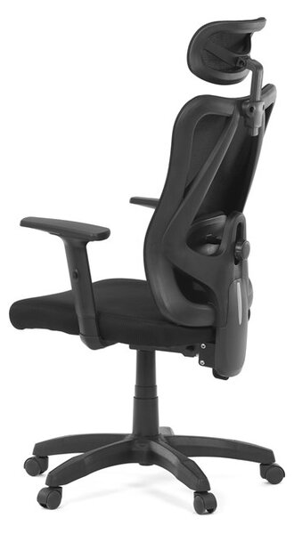 Kancelárska ergonomická stolička MANET — sieťovina / látka, čierna