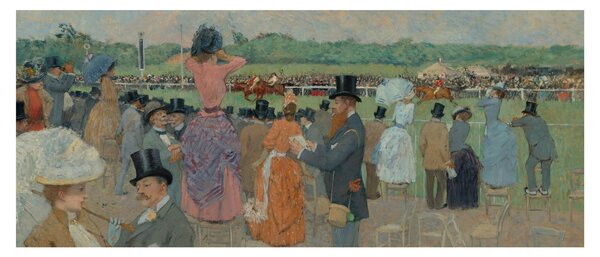 Obraz - Jean-Louis Forain, The Races at Longchamp, reprodukcia (120x50 cm)