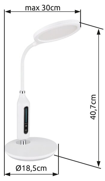 Globo 58435W LED stolná lampička FRUGGY | 9W integrovaný LED zdroj | 530lm | 3000+4000+6500K