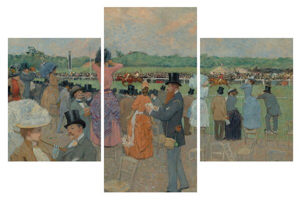 Obraz - Jean-Louis Forain, The Races at Longchamp, reprodukcia (90x60 cm)