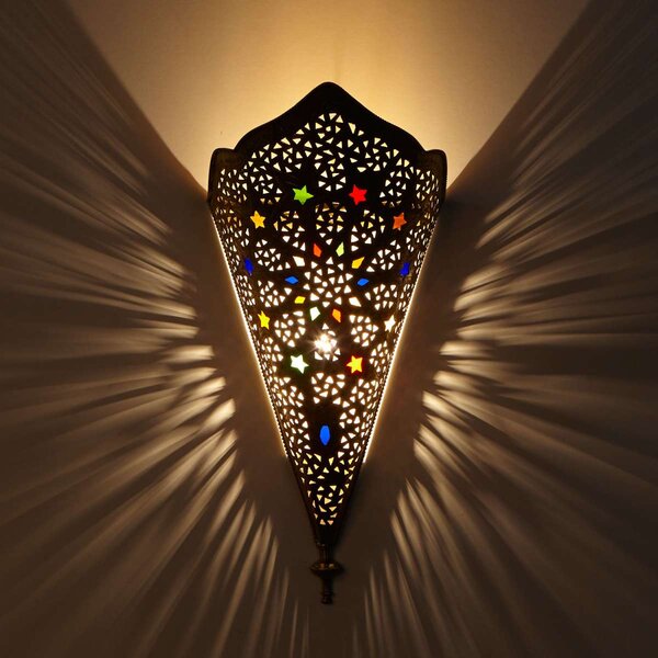 Mosadzné nástenné svietidlo Rahma