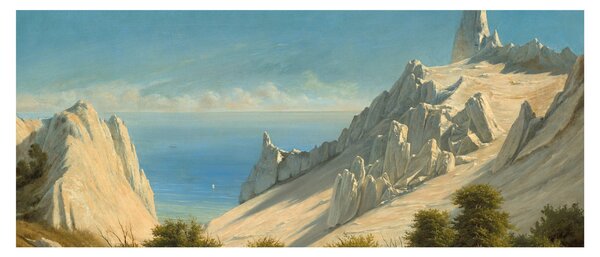 Obraz - Georg Emil Libert, View of Sommerspiret, the Cliffs of Møn, reprodukcia (120x50 cm)
