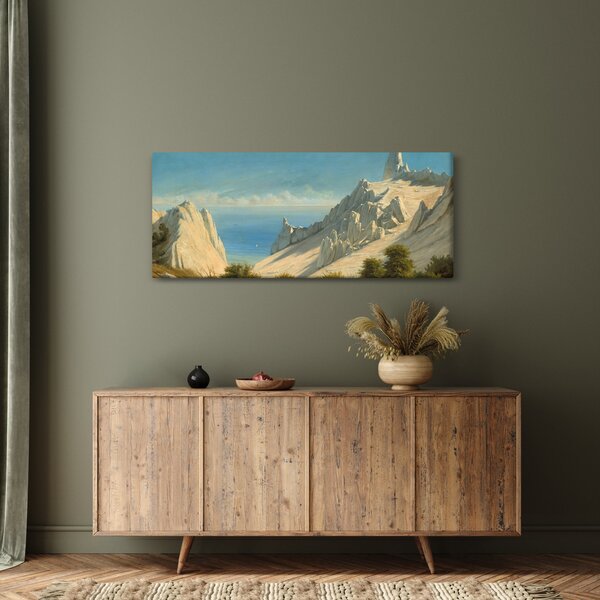 Obraz - Georg Emil Libert, View of Sommerspiret, the Cliffs of Møn, reprodukcia (120x50 cm)