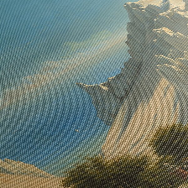 Obraz - Georg Emil Libert, View of Sommerspiret, the Cliffs of Møn, reprodukcia (s hodinami) (90x30 cm)