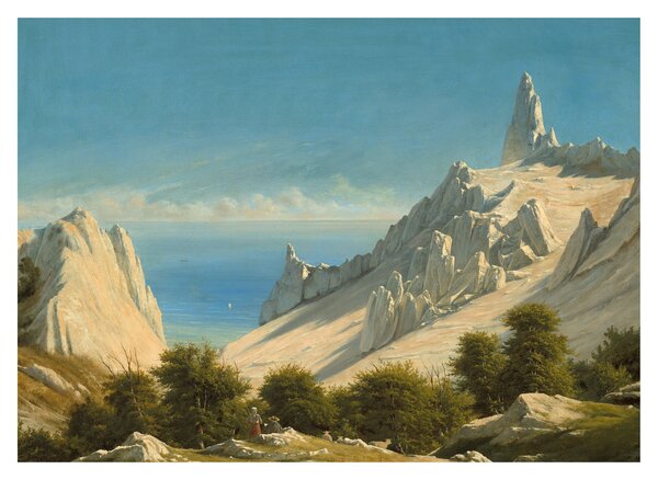 Obraz - Georg Emil Libert, View of Sommerspiret, the Cliffs of Møn, reprodukcia (70x50 cm)