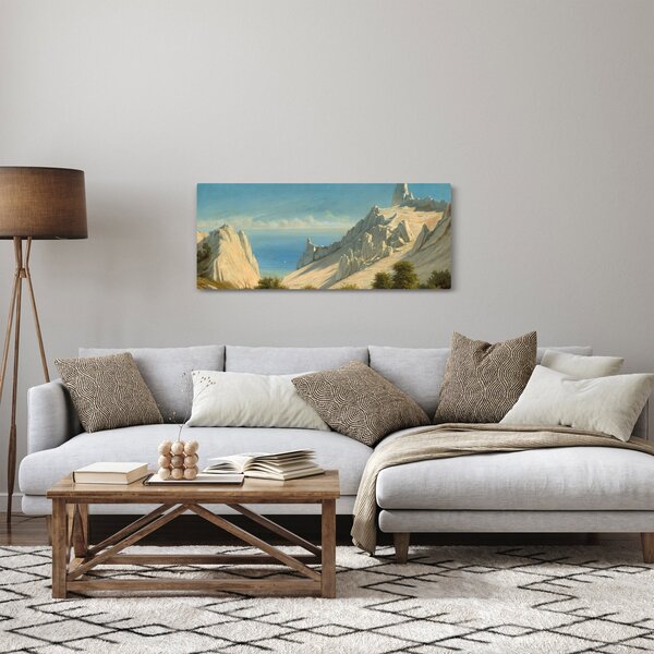 Obraz - Georg Emil Libert, View of Sommerspiret, the Cliffs of Møn, reprodukcia (120x50 cm)