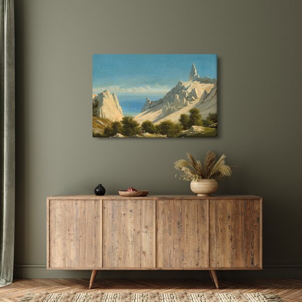 Obraz - Georg Emil Libert, View of Sommerspiret, the Cliffs of Møn, reprodukcia (90x60 cm)